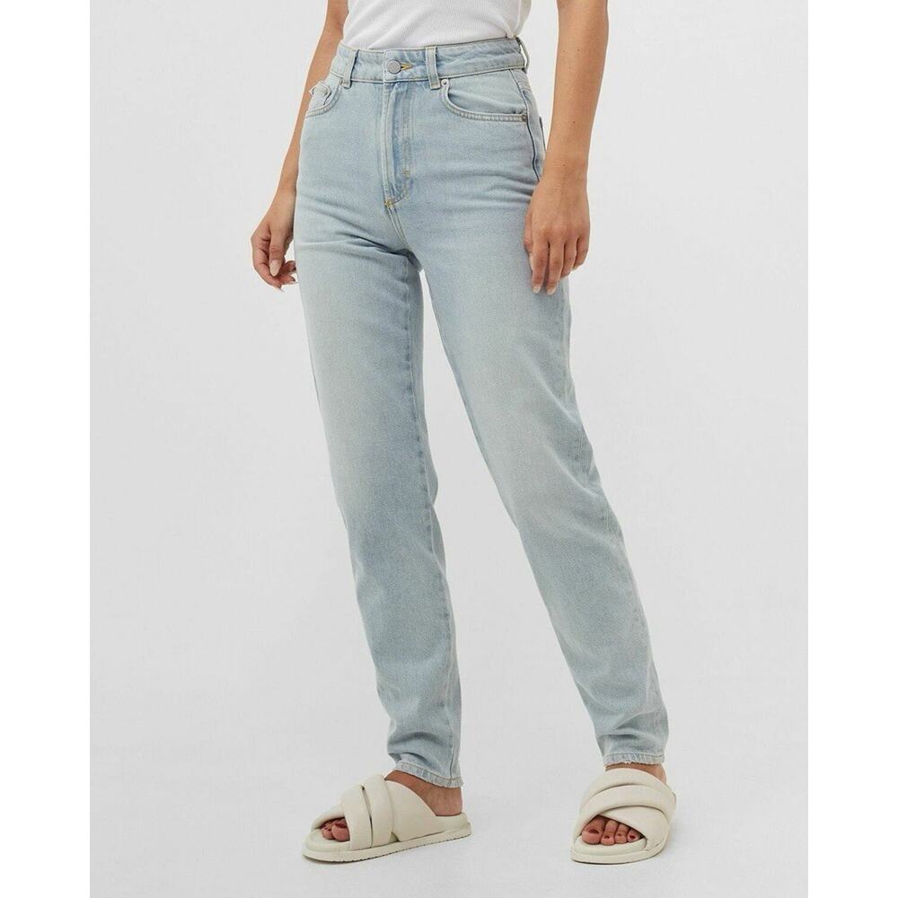 Fiorucci Women's Light Wash Blue High Rise Straight Leg Denim Jeans